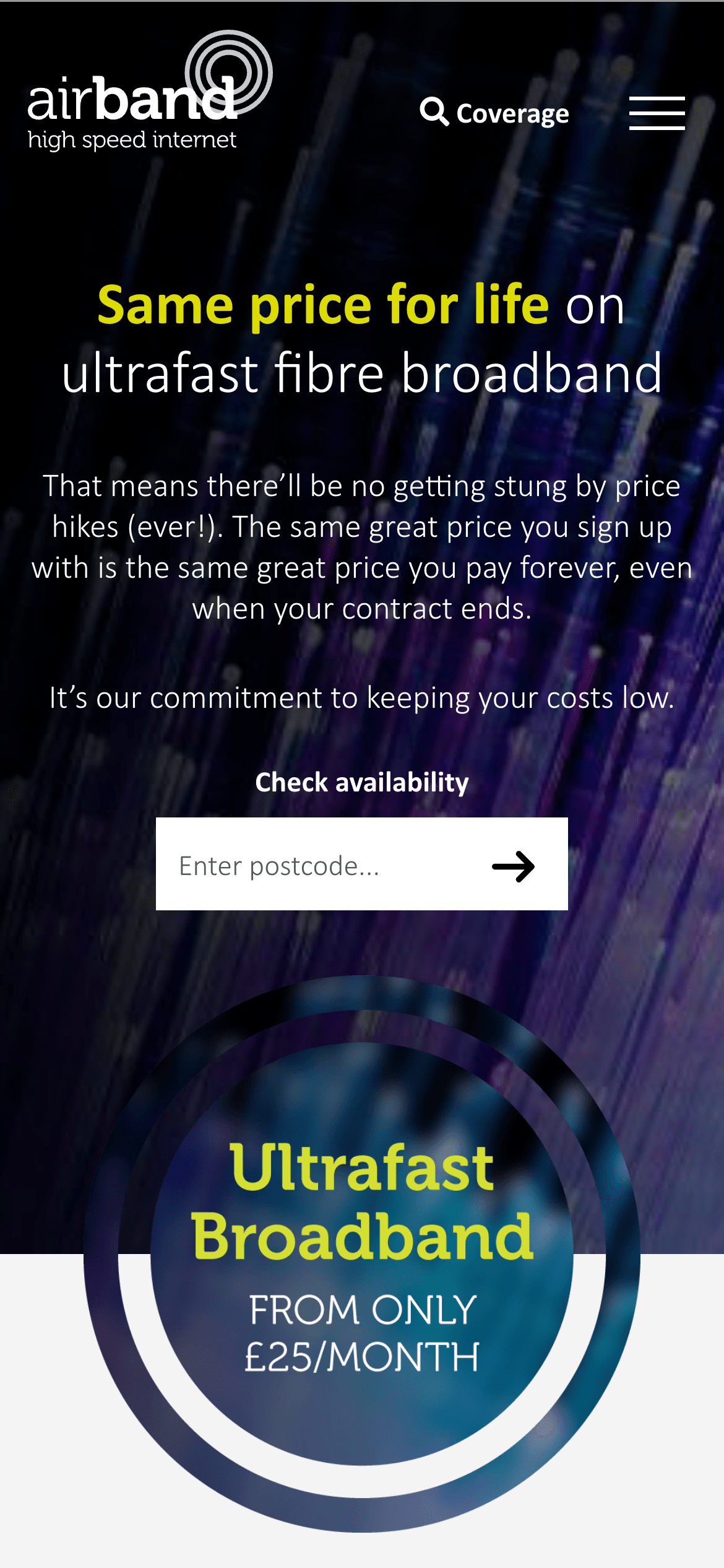Old website screenshot