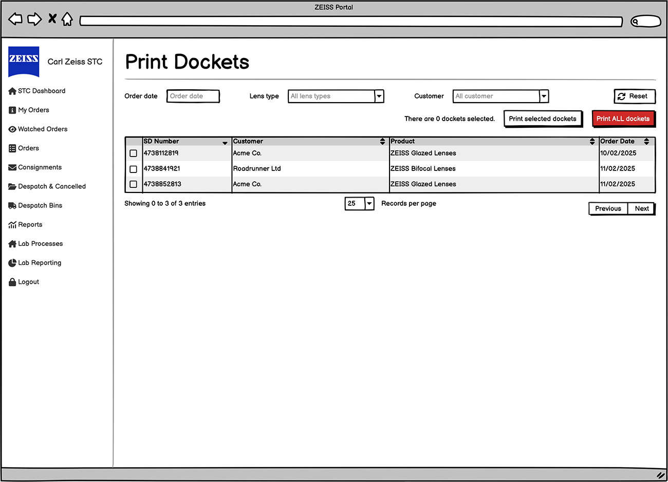 Desktop app wireframe 2
