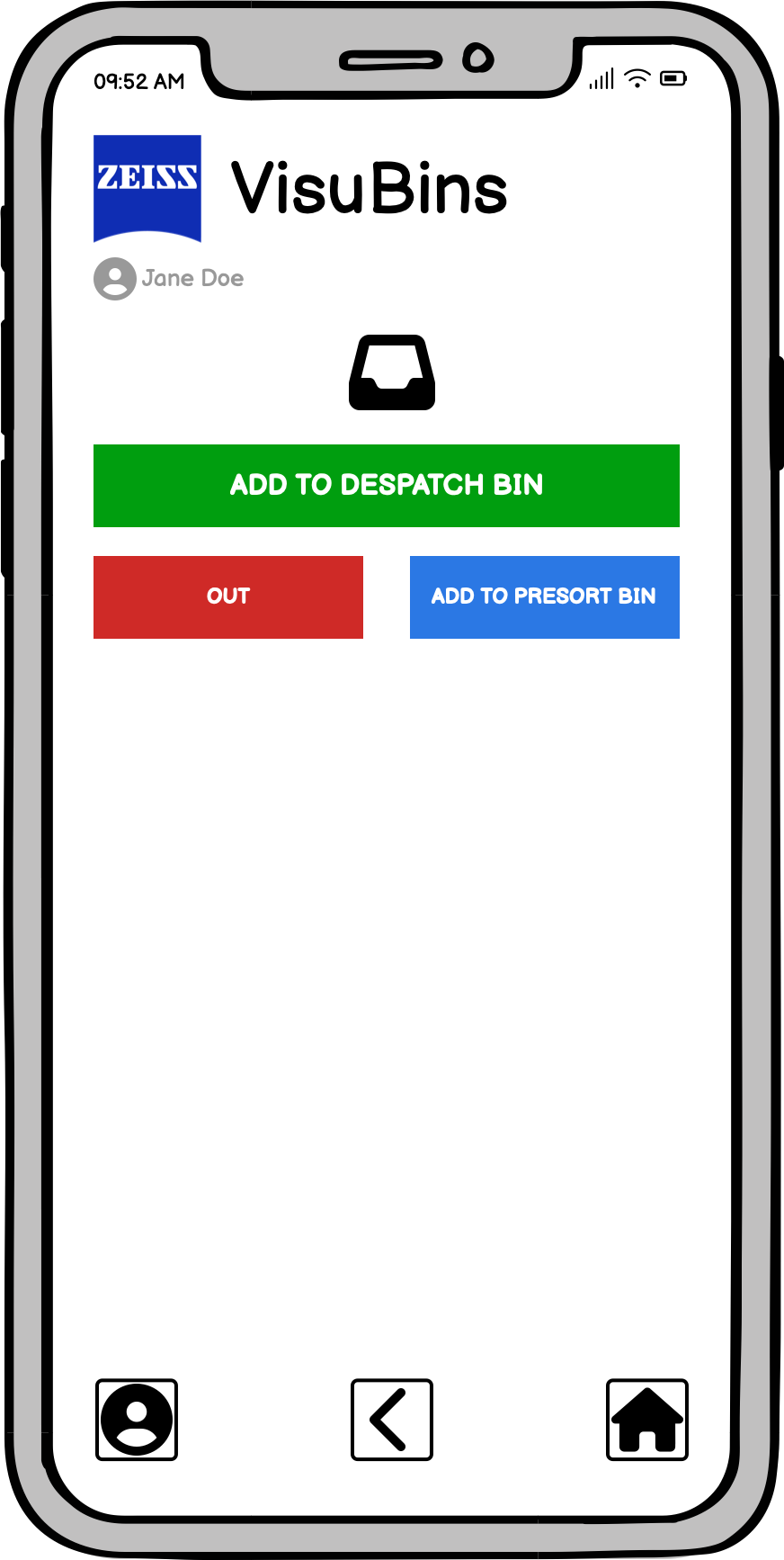 Mobile app wireframe 1