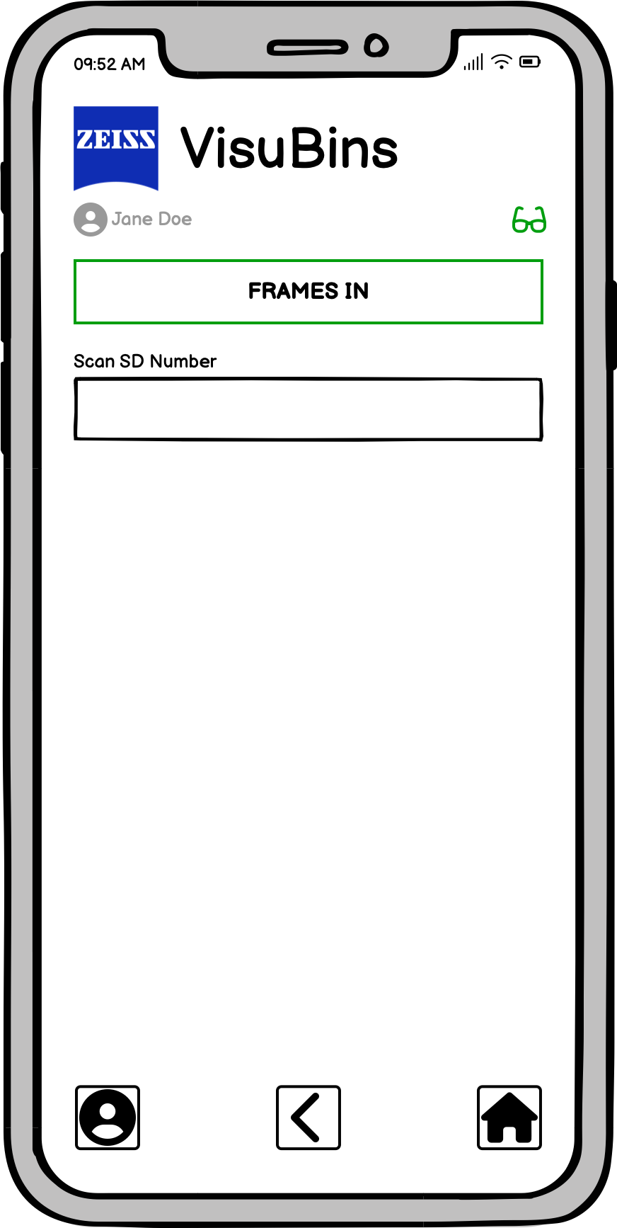 Mobile app wireframe 3