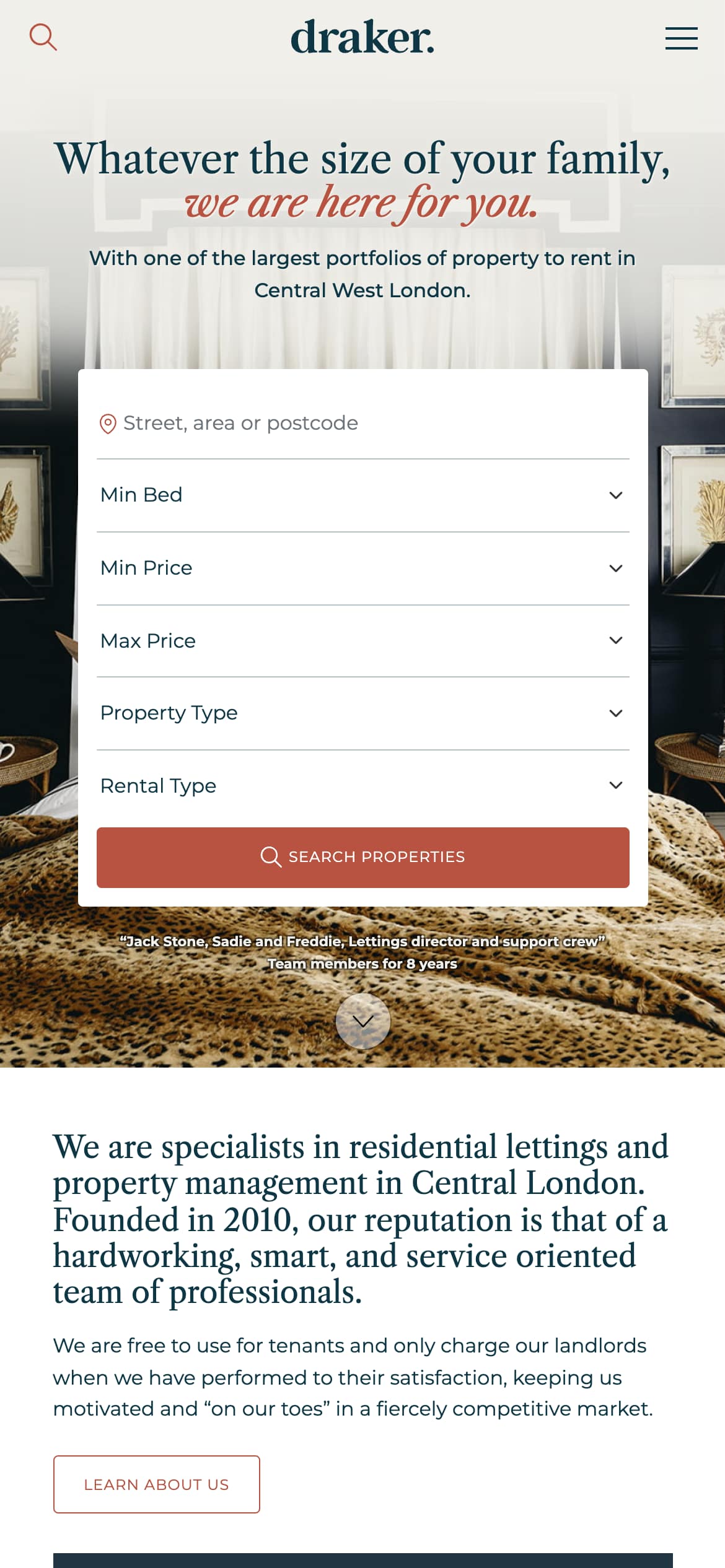 New website screenshot